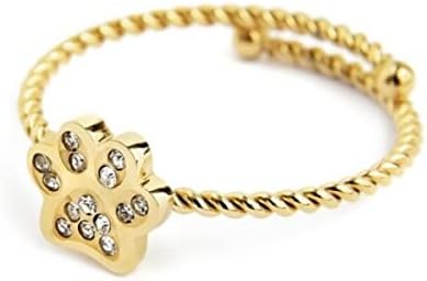 Marlù ANELLO ZAMPINA CON CRISTALLI BIANCHI PVD ORO 18an051g-s