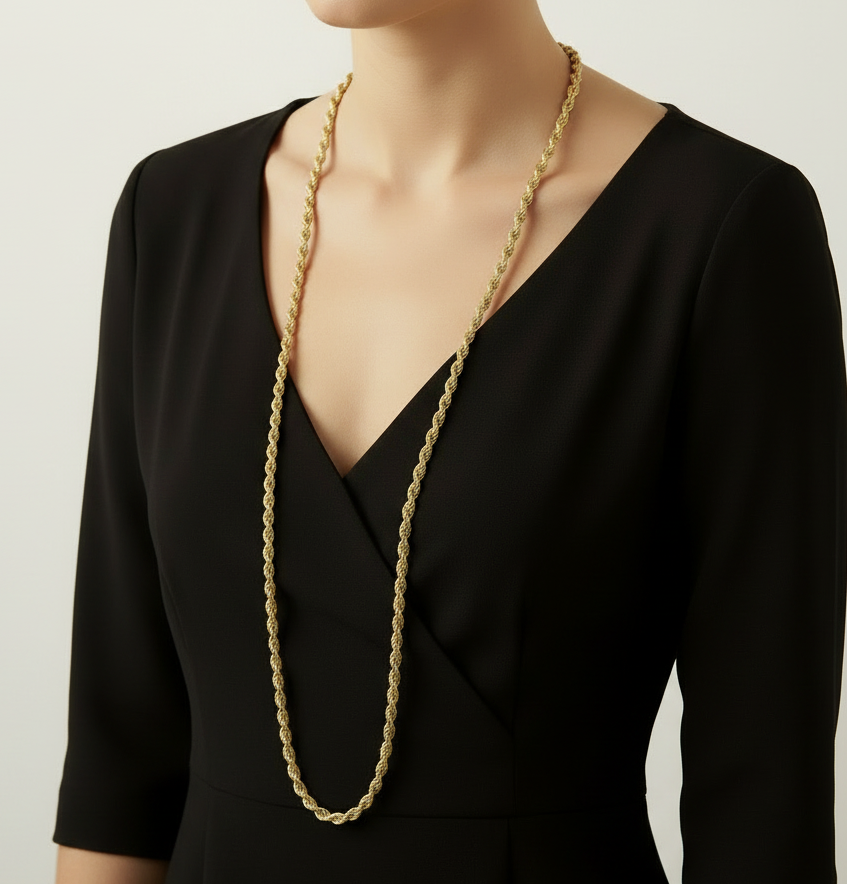 Collana tipo Corda in Oro Giallo 18kt. art.168