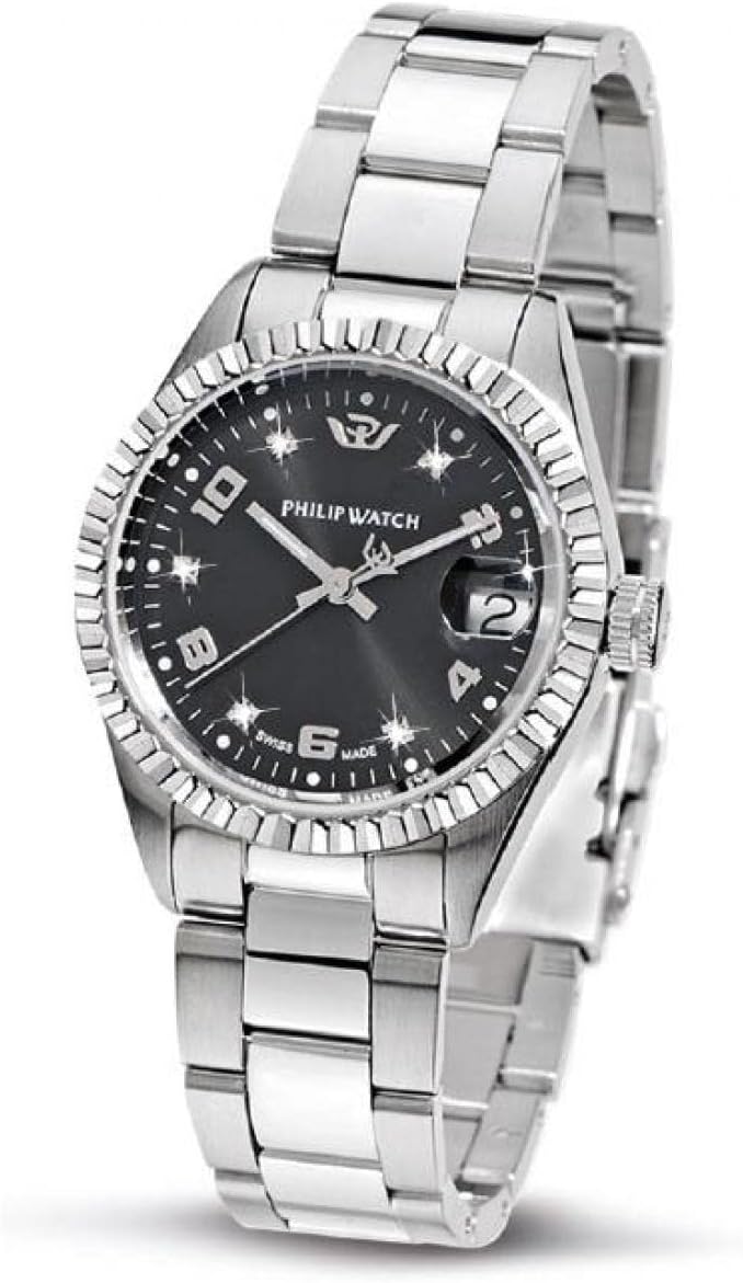 Philip Watch Caribe Orologio Donna, Tempo e data, Analogico - 39x31,3mm