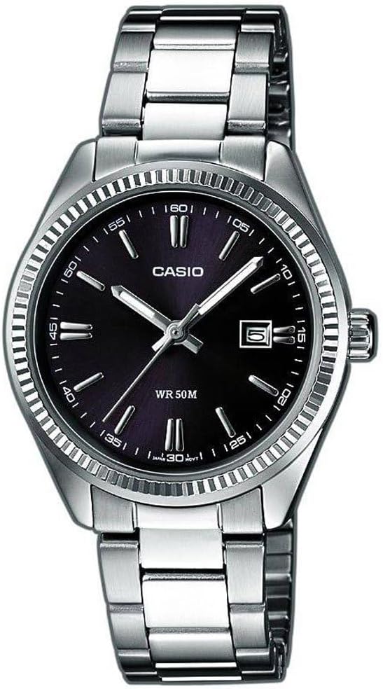 Casio Orologio Analogico Donna con Cinturino in Placcato in Acciaio Inox LTP-1302D-1A1