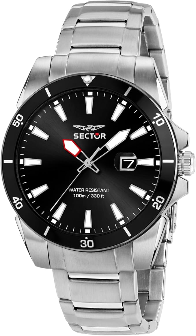 Sector No Limits Orologio Uomo, Tempo, Data, Analogico, Collezione 450 - R3253276011