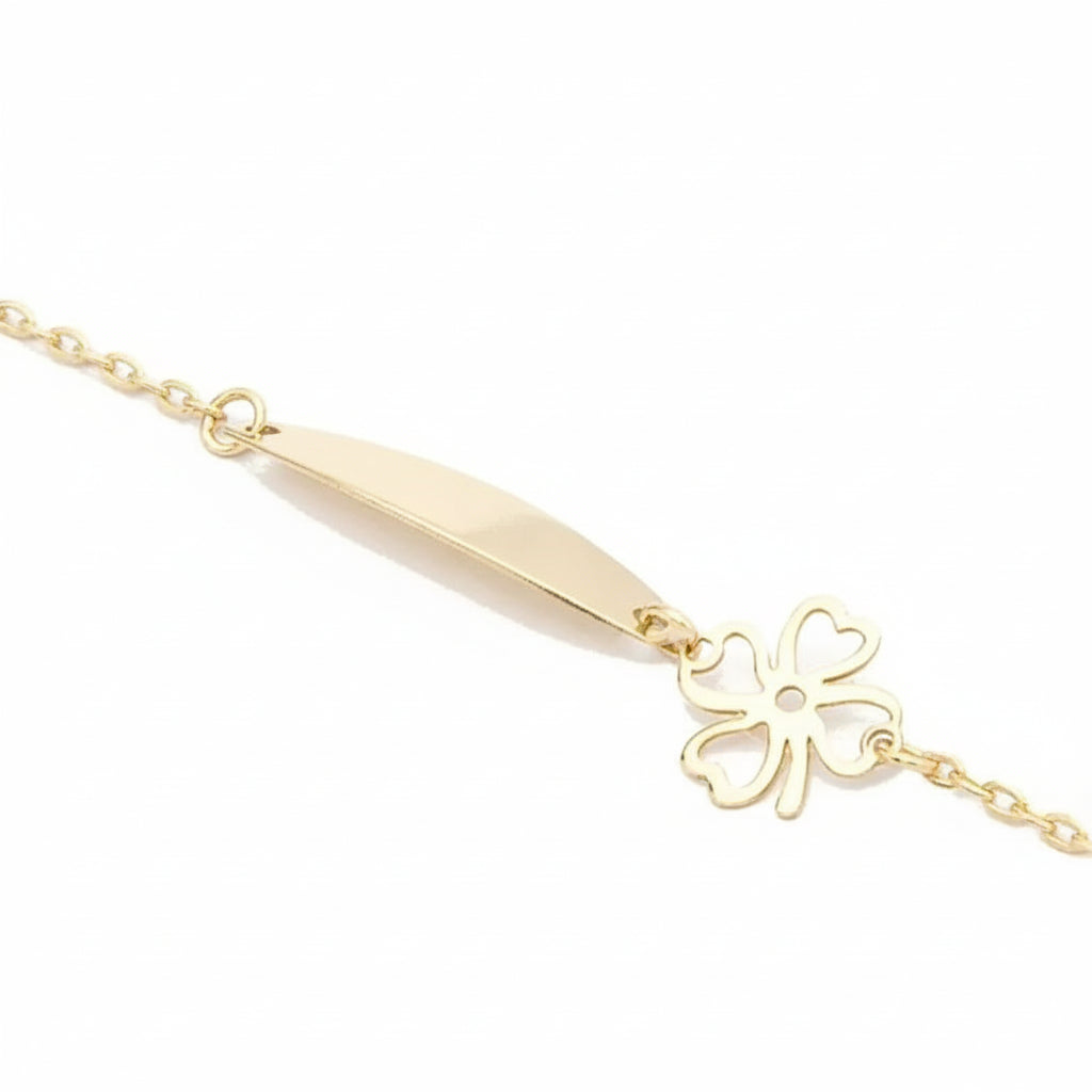 Bracciali targa con soggettino 18 kt. gr,