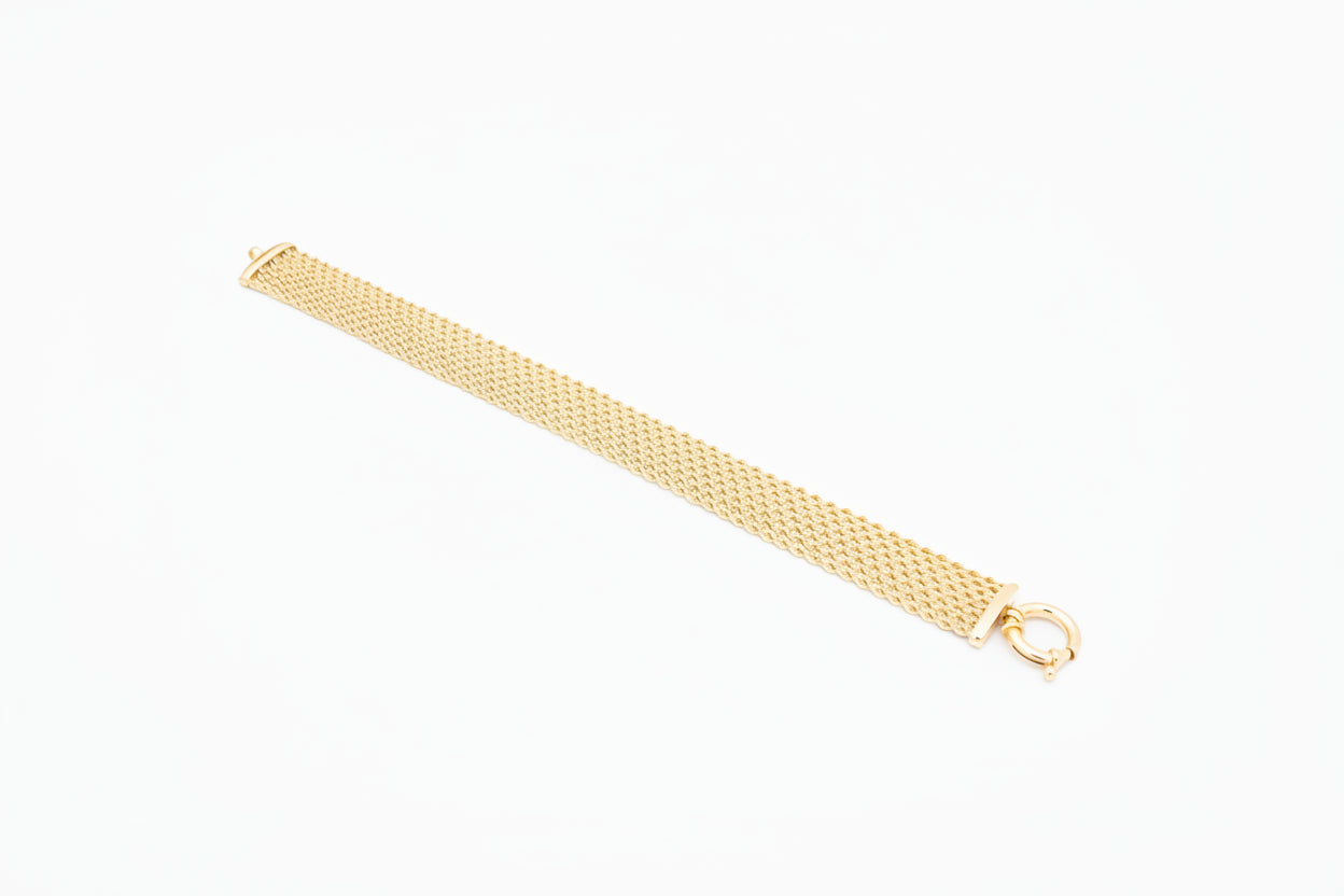 Bracciale Funetta 5 fili in oro giallo 18 carati