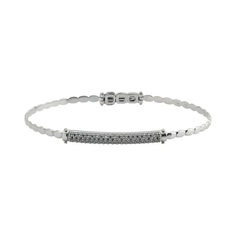 Bracciale uomo fantasia con barretta centrale sgriffata BRU 10