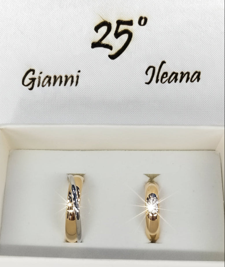 Propostre di fedi in oro 18 kt. e diamanti per ricorrenze ed anniversari